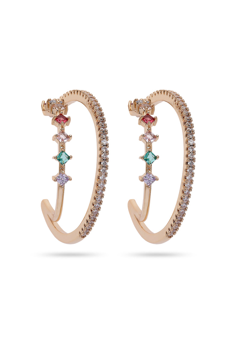 Multi colored Hoop Earrings