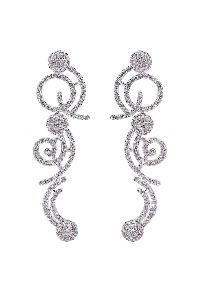 Classy Swirl Dangle Earrings