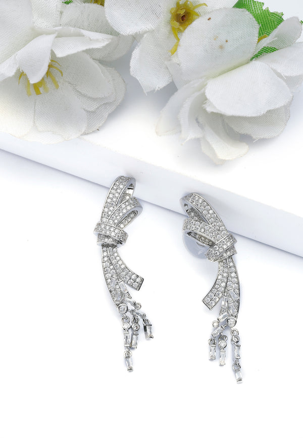 Dramatic Bow-shaped Drop Earrings